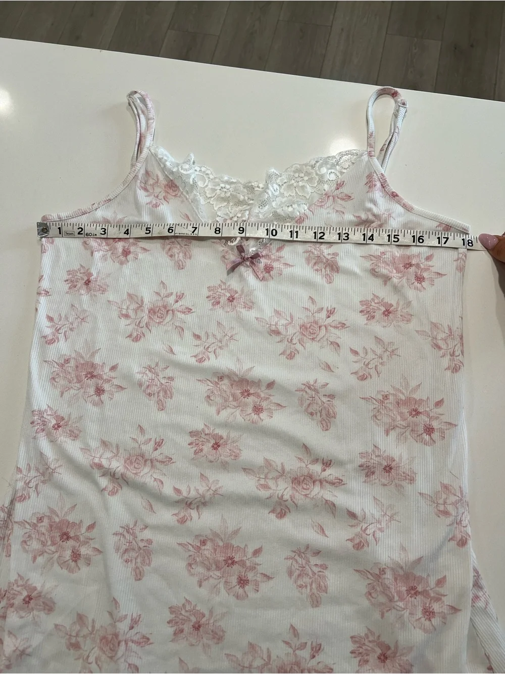 BODY TOUCH • baby pink and white floral robe & gown size XL - Picture 7 of 12